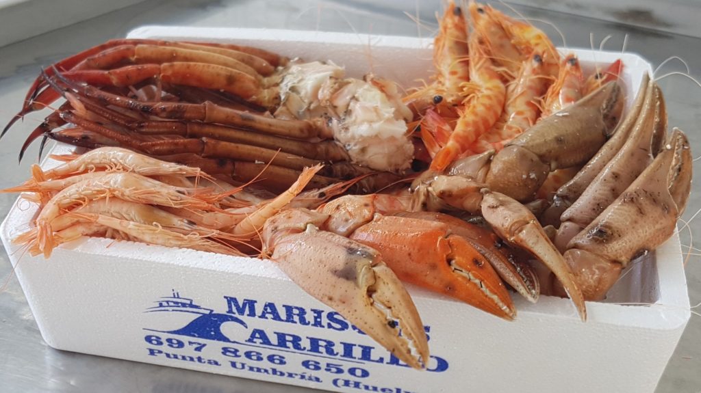 Mariscos de Huelva a domicilio